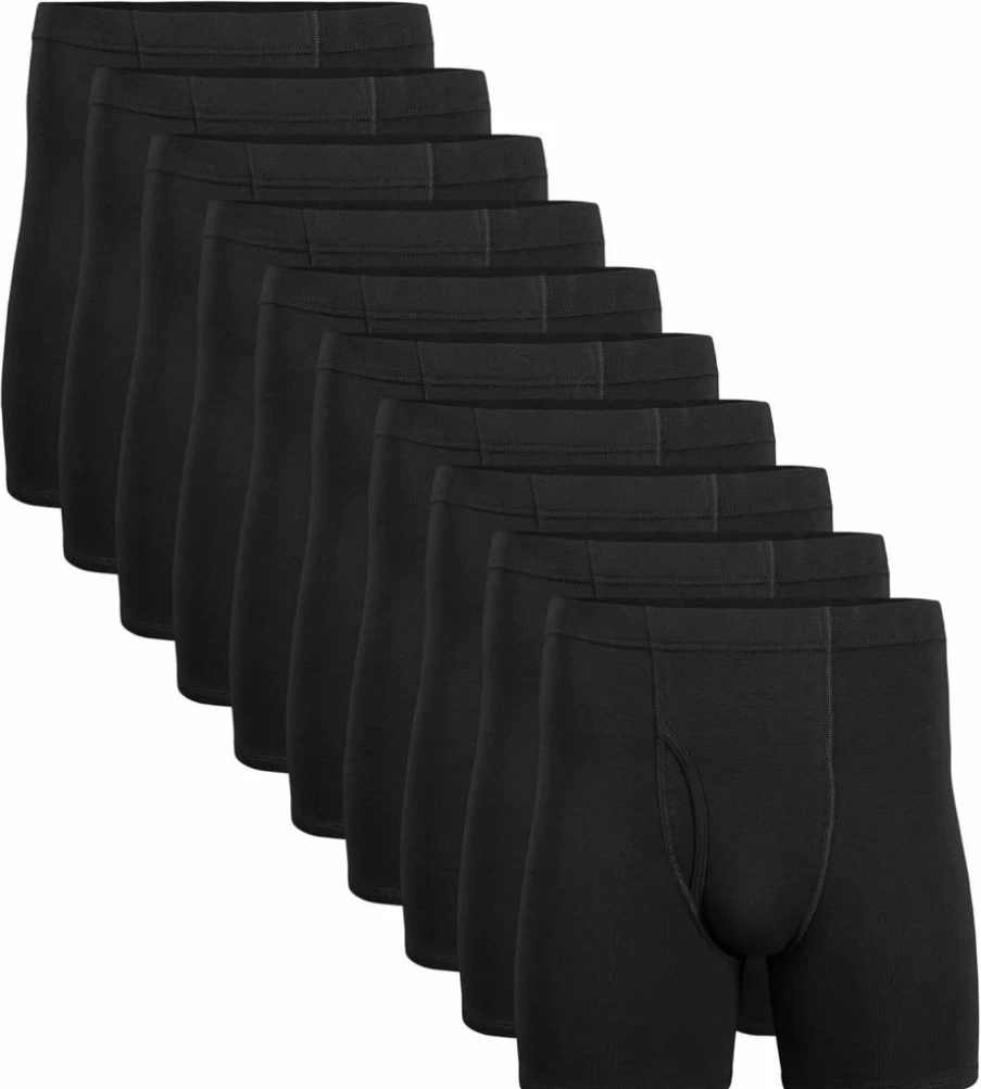 Gildan Men's ComfortSoft Boxer Briefs Multipack with Covered Waistband - Soft Breathable Cotton Underwear for Men