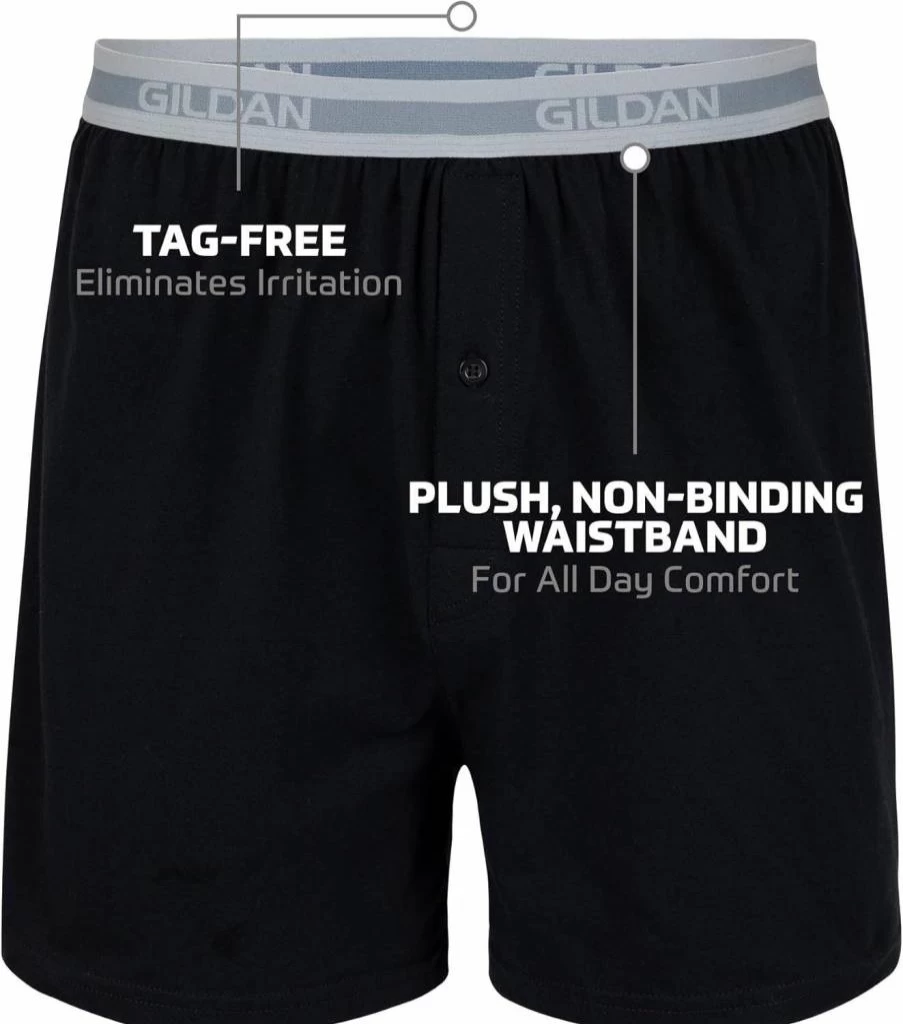 Gildan Men's Cotton Boxer Briefs Multipack - Soft Breathable Underwear for Comfort & Durability
