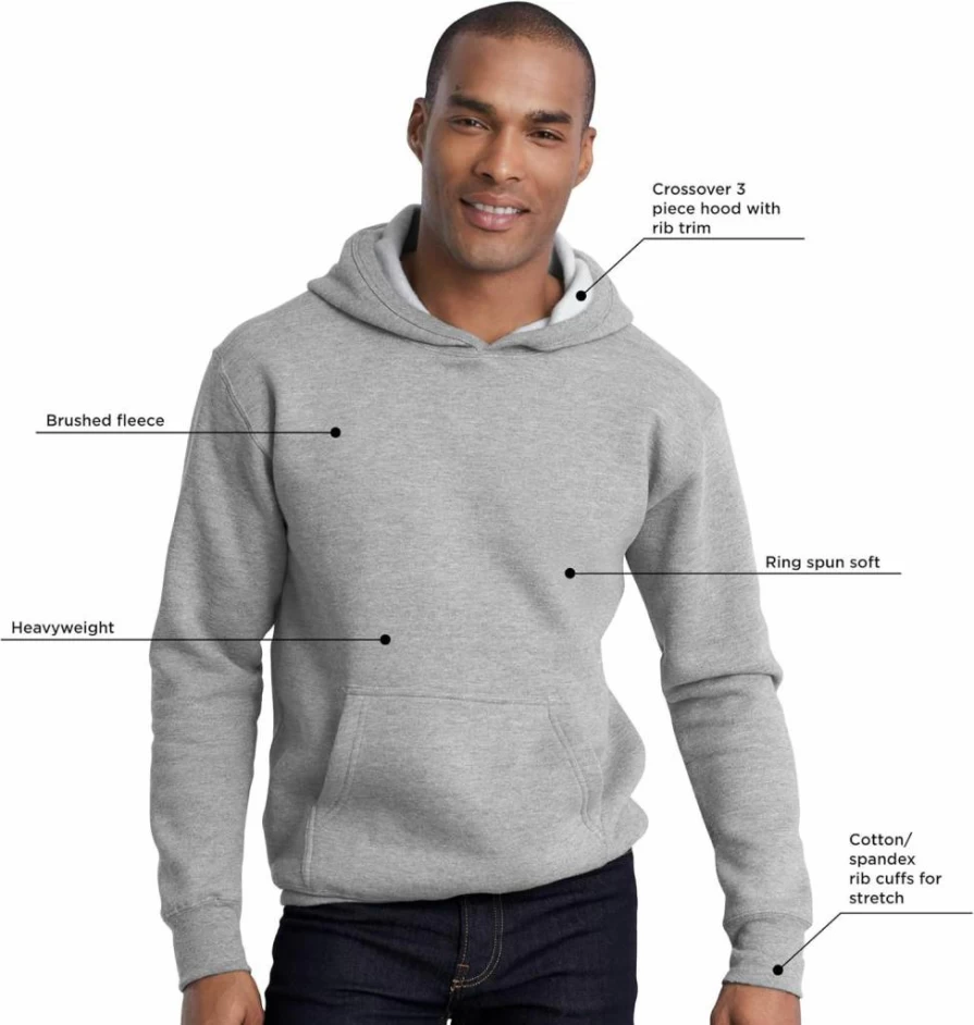 Gildan Men's Heavyweight Cotton Blend Hooded Sweatshirt - Adult Pullover Fleece Hoodie