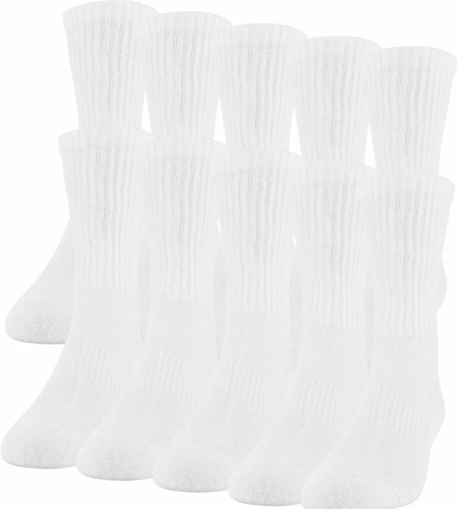 Gildan Men's Cotton Crew Socks 10-Pack - Soft Breathable Athletic Socks for Daily Wear