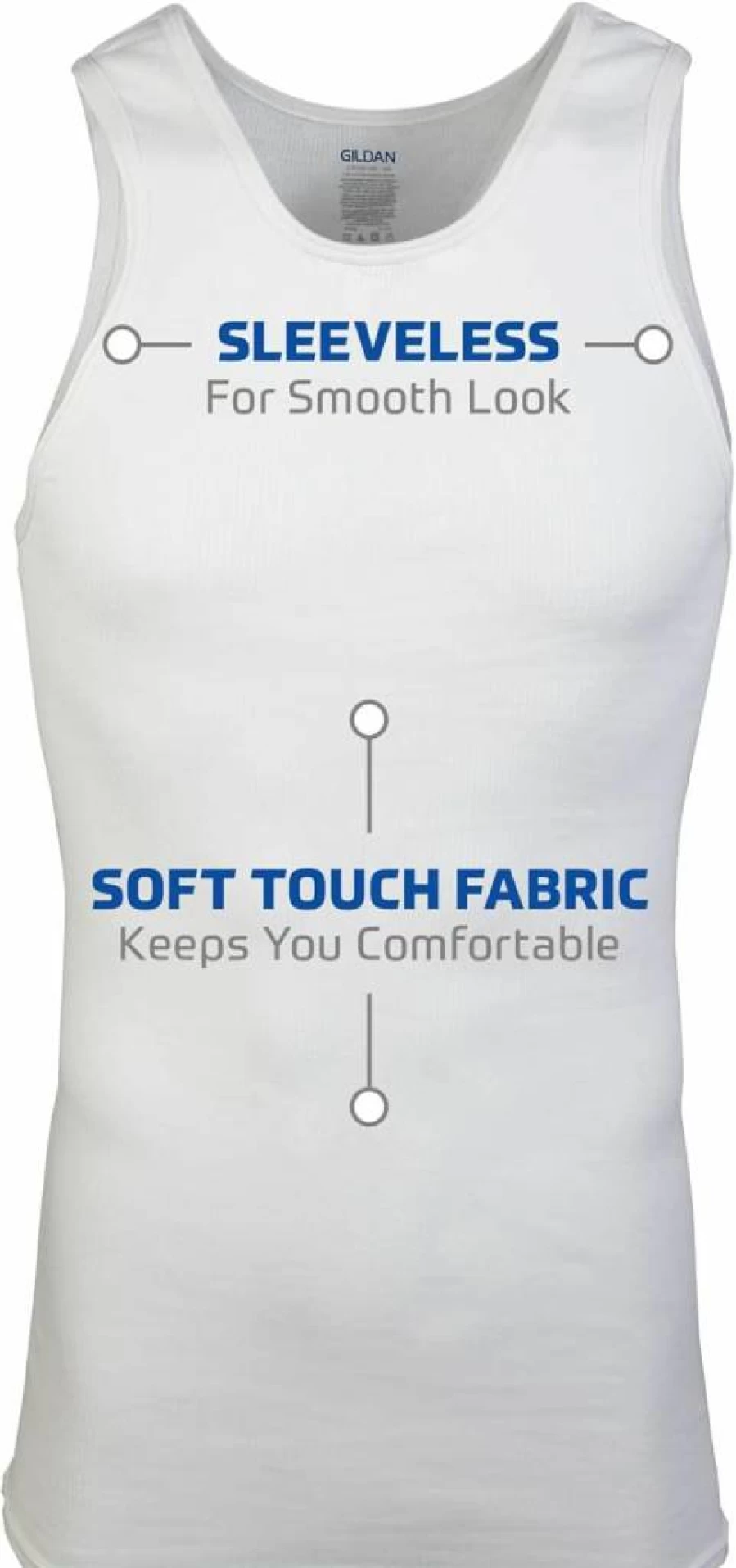 Gildan Men's Cotton A-Shirt Tank Tops Multipack, Style G1104, Comfortable Undershirts for Work & Casual Wear