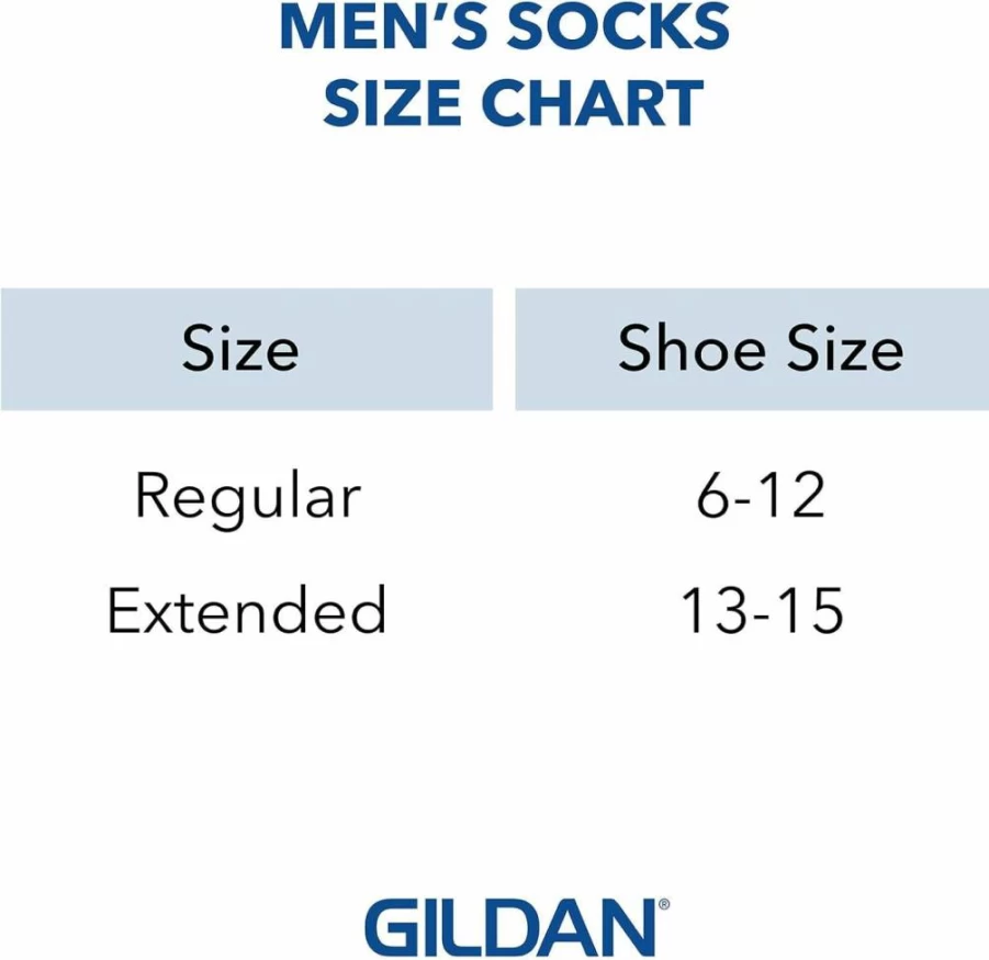 Gildan Men's Crew Socks 12-Pack - Soft Polyester Blend, Half Cushion Comfort for Everyday Wear