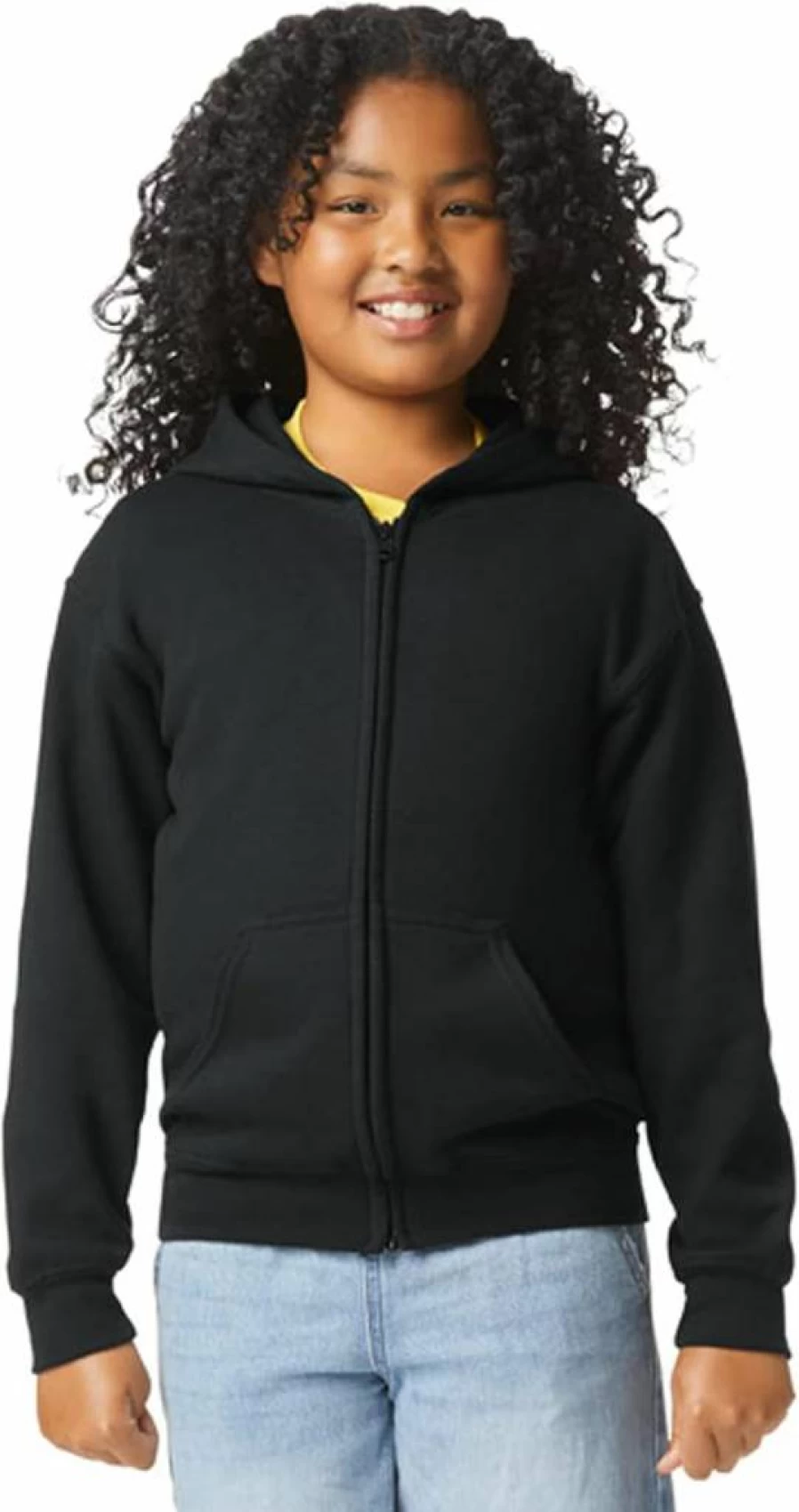 Gildan G18600B Kids' Full Zip Hooded Sweatshirt - Soft Fleece Pullover with Front Pocket, Lightweight Jacket for Boys and Girls