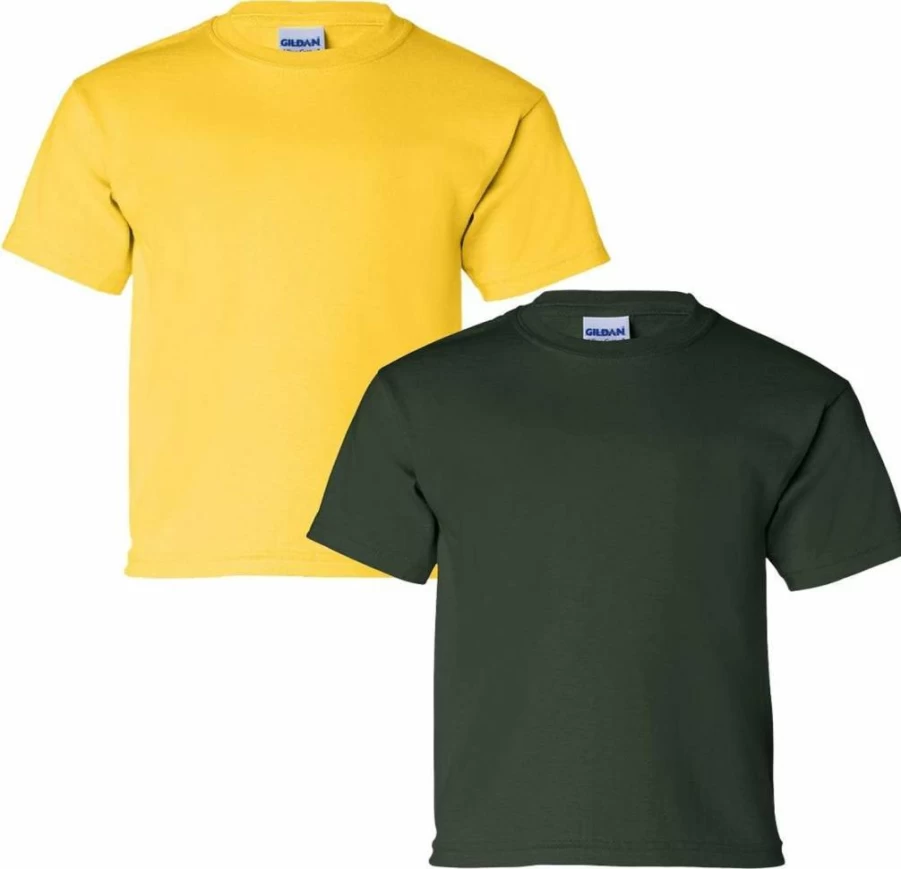 Gildan G2000B Youth Ultra Cotton T-Shirt Multipack | Soft Comfortable Crewneck Tees for Kids | Bulk Pack Assorted Colors