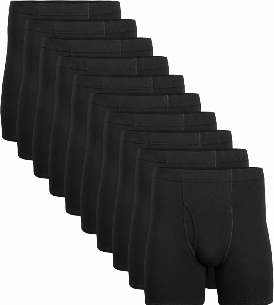 Gildan Men's ComfortSoft Covered Waistband Boxer Briefs Multipack - Soft Breathable Cotton Underwear for Everyday Wear