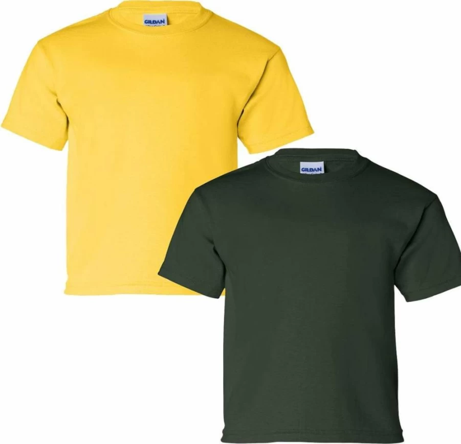 Gildan G2000B Youth Ultra Cotton T-Shirt Multipack - Soft Comfortable Kids Tees, Bulk Pack, Assorted Colors