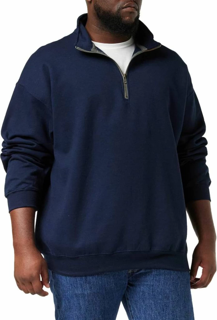 Gildan G18800 Unisex Adult Quarter-Zip Fleece Pullover Sweatshirt with Cadet Collar