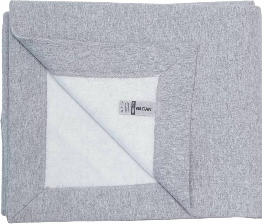 Gildan G18900 Heavy Blend Fleece Blanket - 50x60 Inches, Soft Warm Cozy Throw, Black, Premium Quality
