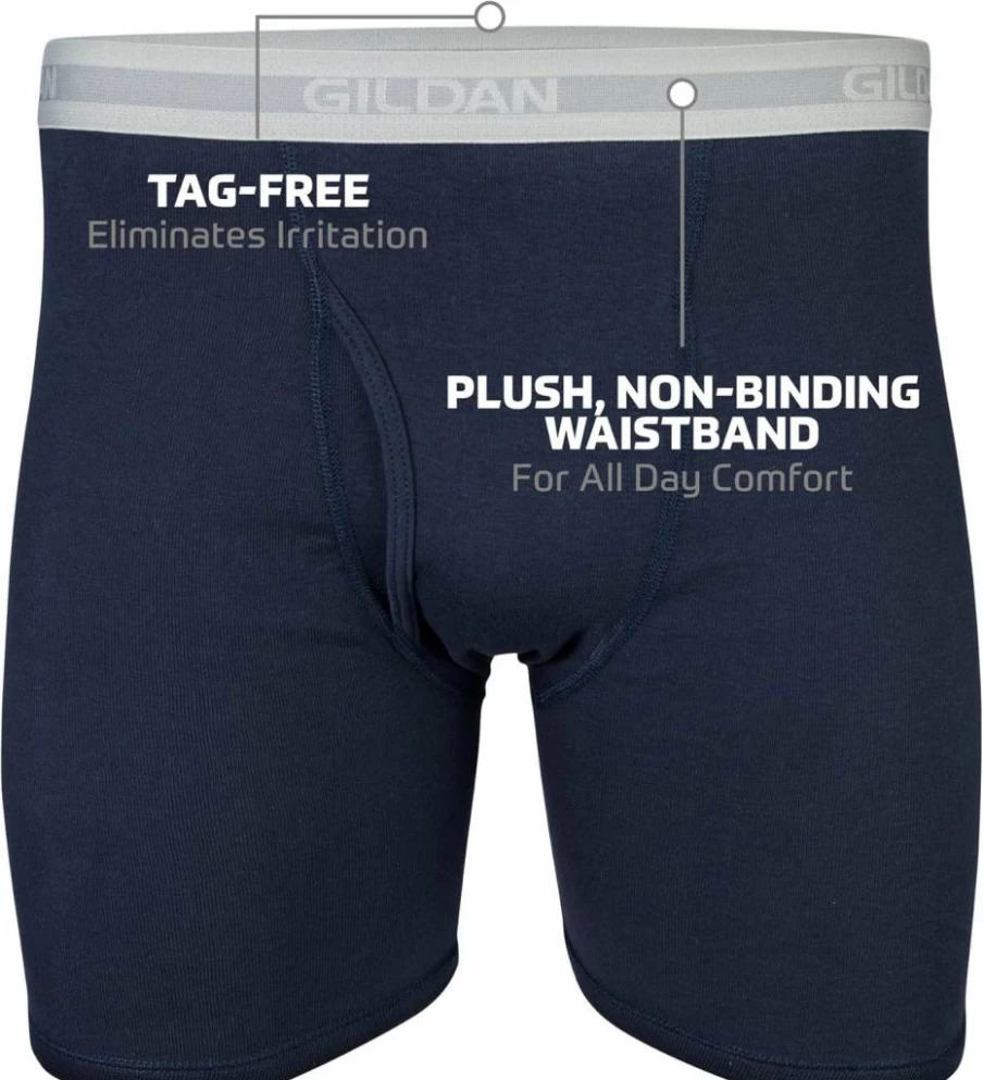 Gildan Men's Cotton Boxer Briefs Multipack - Soft Breathable Underwear for Comfort & Support