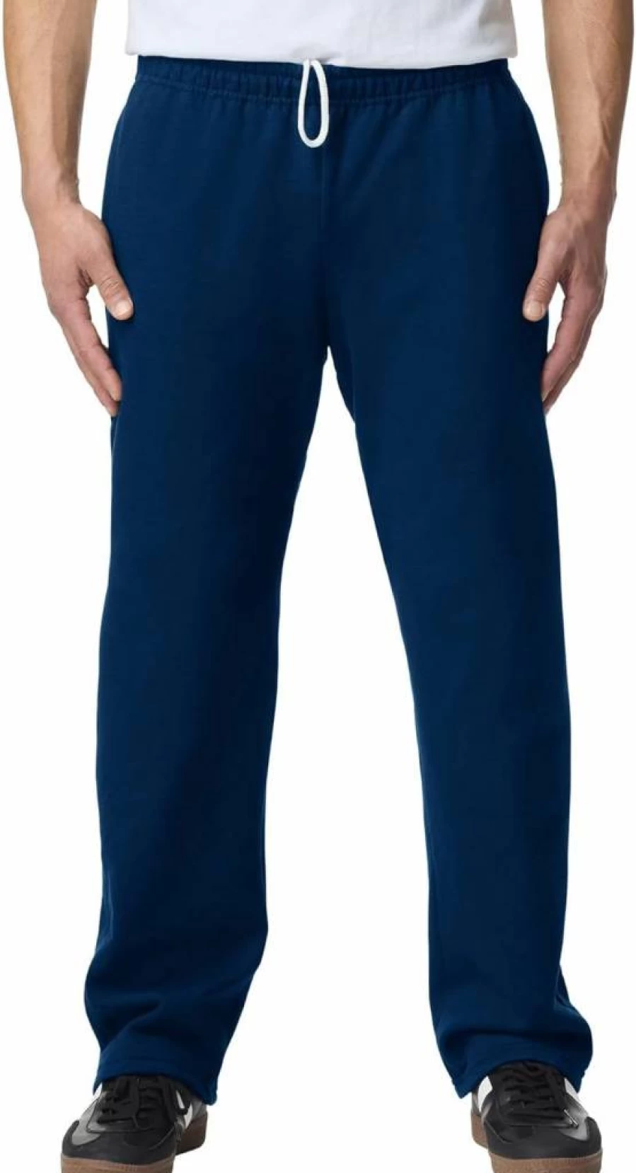 Gildan G18300 Men's Fleece Sweatpants with Pockets - Open Bottom Comfort Fit Joggers
