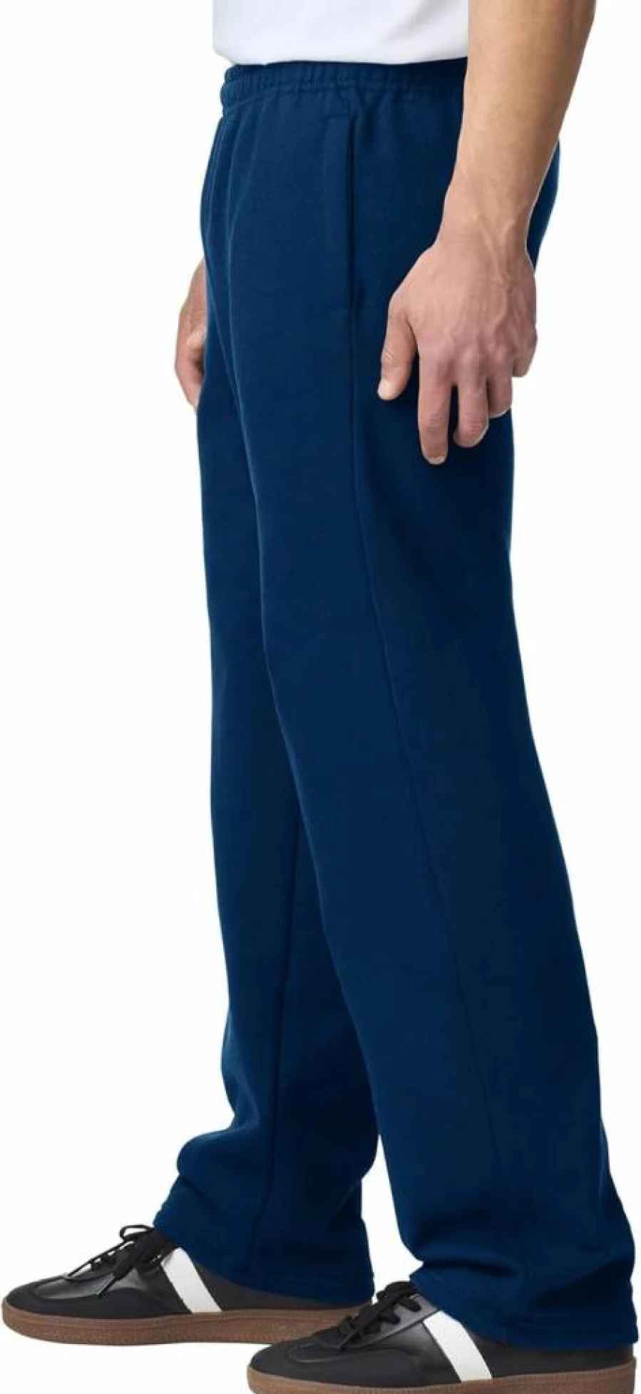 Gildan G18300 Men's Fleece Sweatpants with Pockets - Open Bottom Comfort Fit Joggers