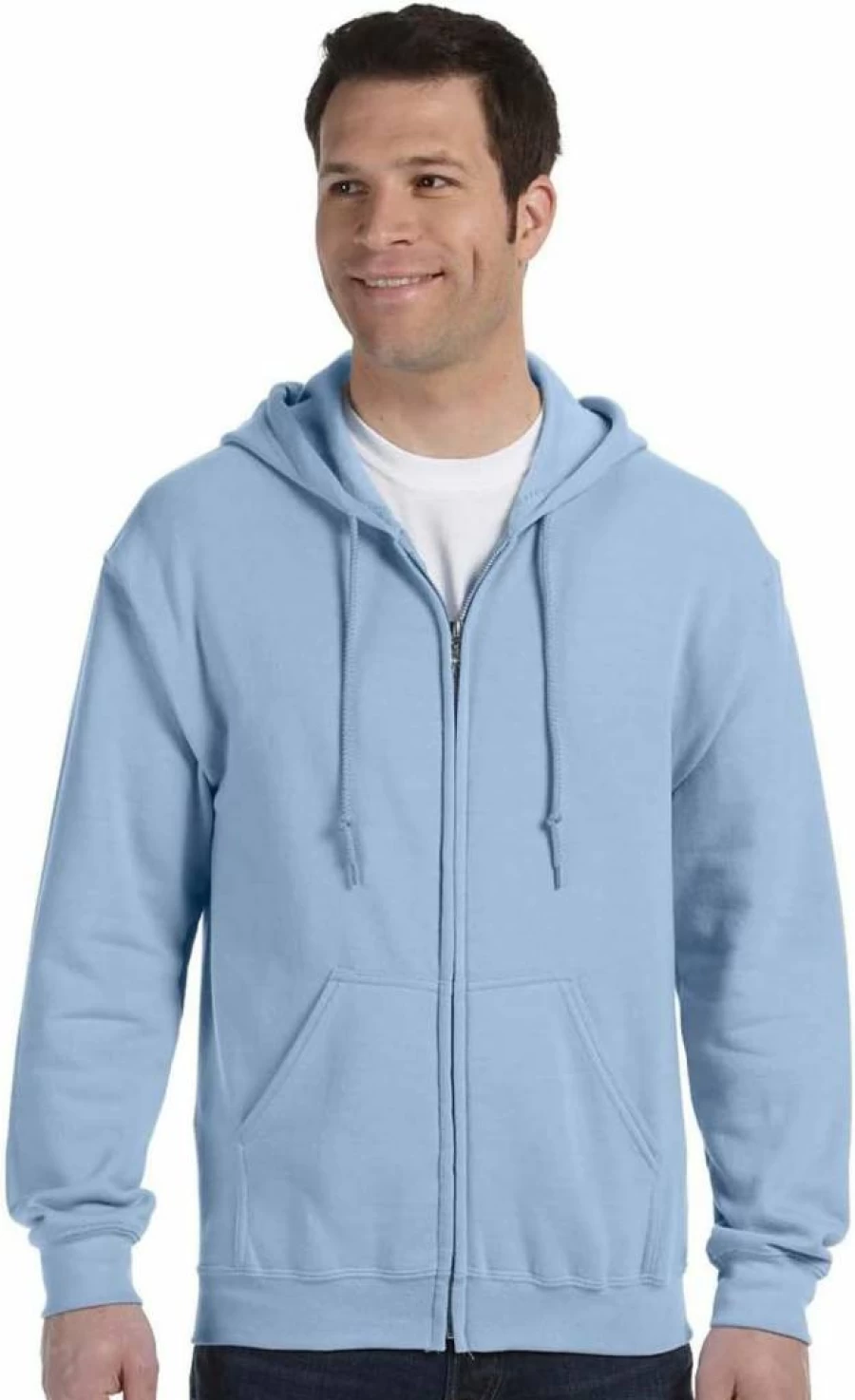 Gildan Men's Heavyweight Full Zip Hooded Sweatshirt - Comfortable Fleece-Lined Pullover with Front Pouch Pocket