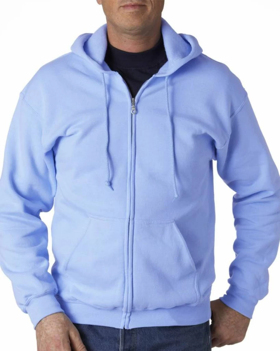 Gildan Men's Heavyweight Full Zip Hooded Sweatshirt - Comfortable Fleece-Lined Pullover with Front Pouch Pocket