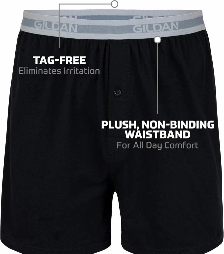 Gildan Men's Cotton Boxer Briefs Multipack - Soft Breathable Underwear for Everyday Comfort