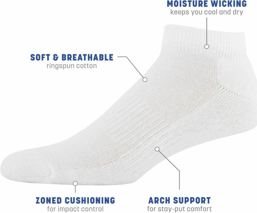 Gildan Men's Cotton Low-Cut Ankle Socks 10-Pair Pack - Breathable Athletic Socks for Daily Wear & Sports