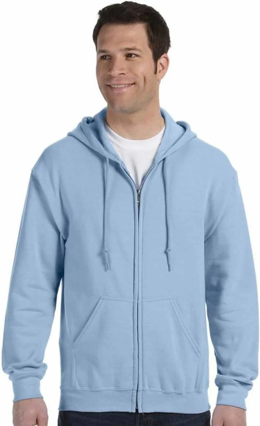 Gildan Men's Heavyweight Full Zip Hooded Sweatshirt | Premium Cotton Fleece Pullover Jacket