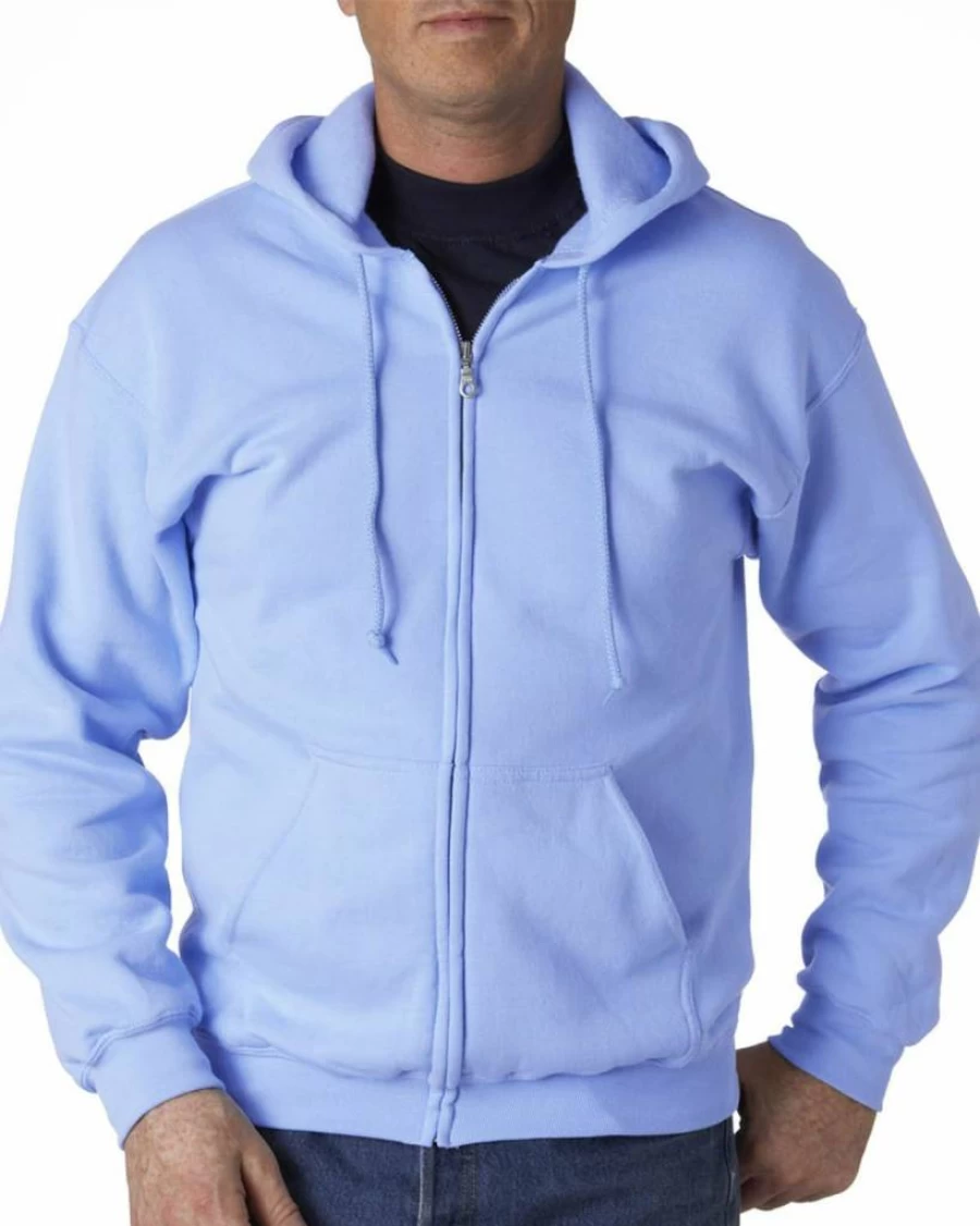 Gildan Men's Heavyweight Full Zip Hooded Sweatshirt | Premium Cotton Fleece Pullover Jacket