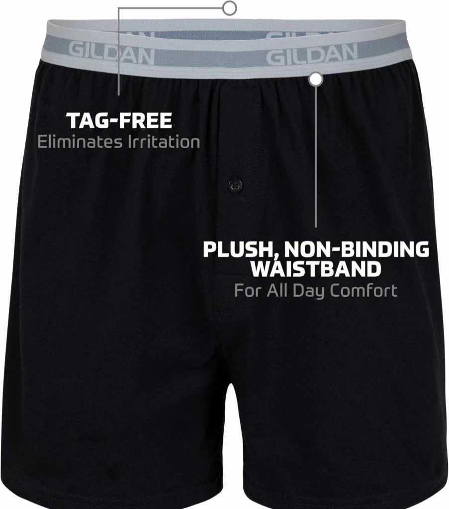 Gildan Men's Cotton Boxer Briefs Multipack - Soft Breathable Underwear for Comfort & Durability