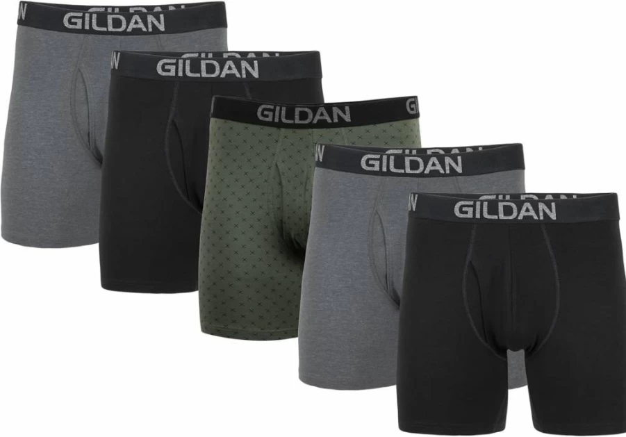 Gildan Men's Cotton Stretch Boxer Briefs Multipack - Soft Comfortable Underwear for Everyday Wear