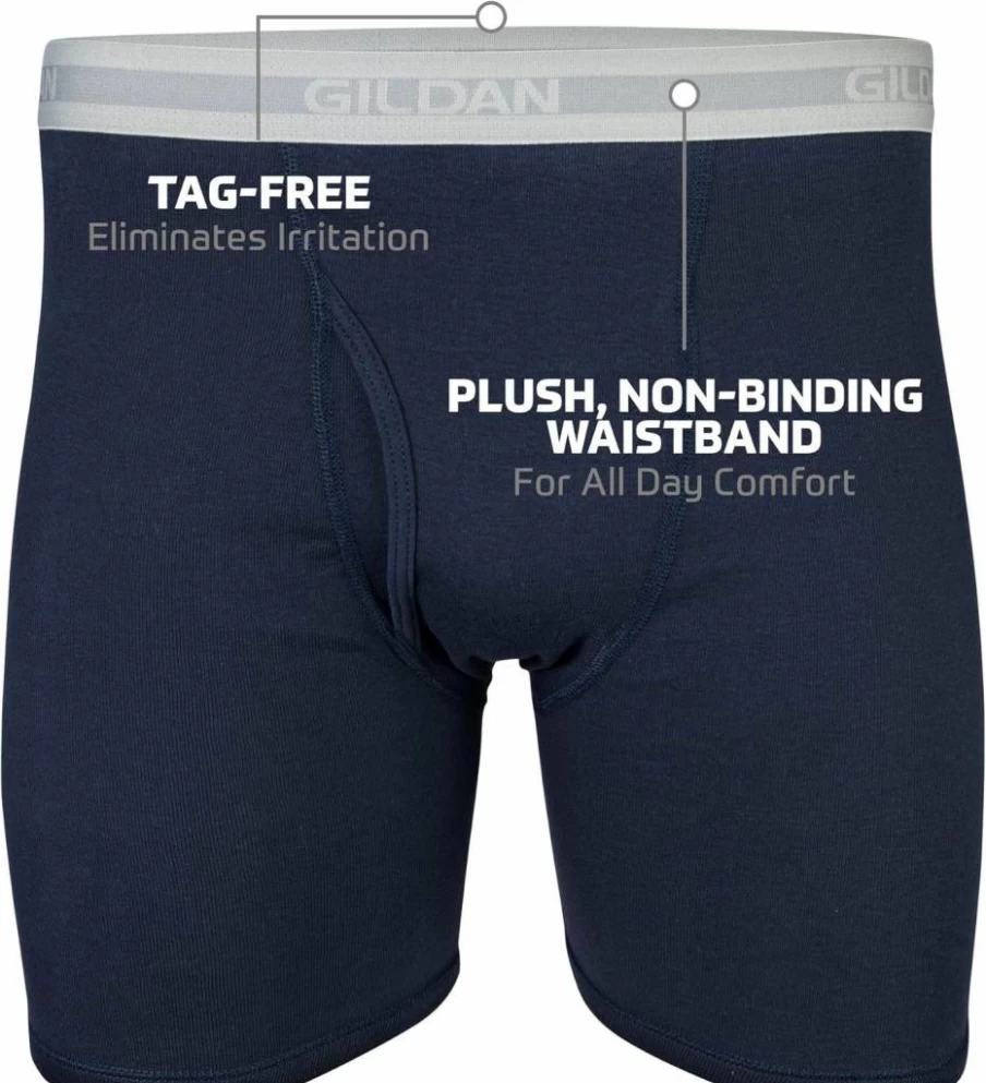 Gildan Men's Cotton Boxer Briefs Multipack - Soft Breathable Underwear for Men, 3-Pack or 6-Pack Options