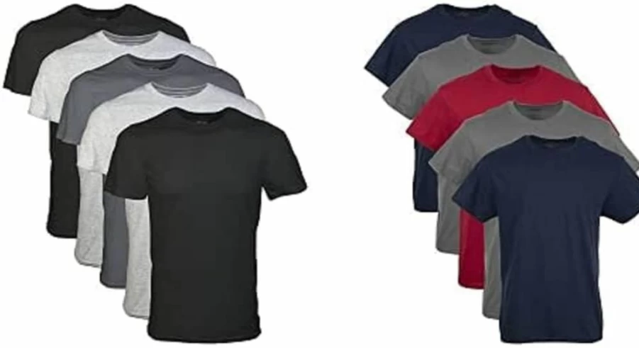Gildan Men's Softstyle Cotton Crewneck T-Shirts Multipack (Style G1100) - Comfort Fit Basic Tees for Men, Bulk Pack
