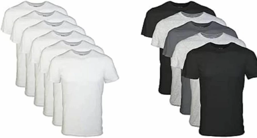 Gildan Men's Softstyle Cotton Crewneck T-Shirts Multipack (Style G1100) - Comfort Fit Basic Tees for Men, Bulk Pack