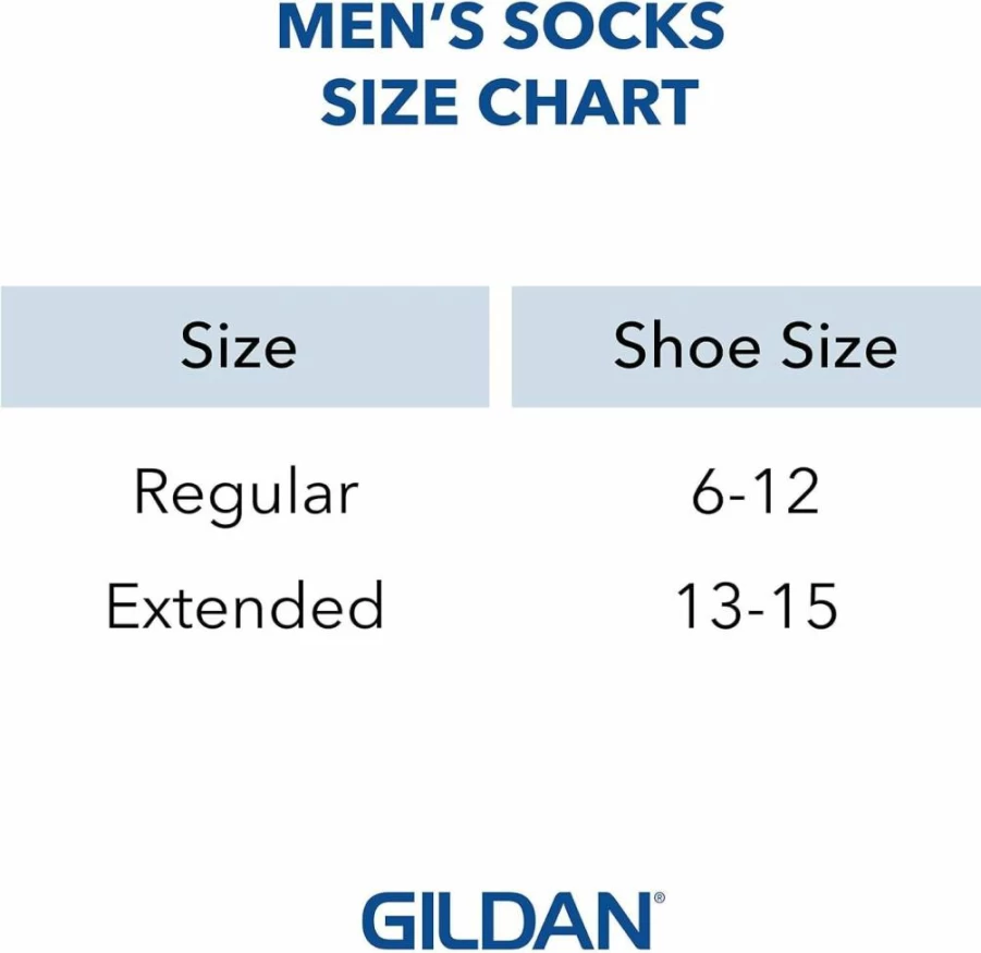 Gildan Men's Crew Socks 12-Pack, Polyester Blend Half Cushion for Comfort & Durability