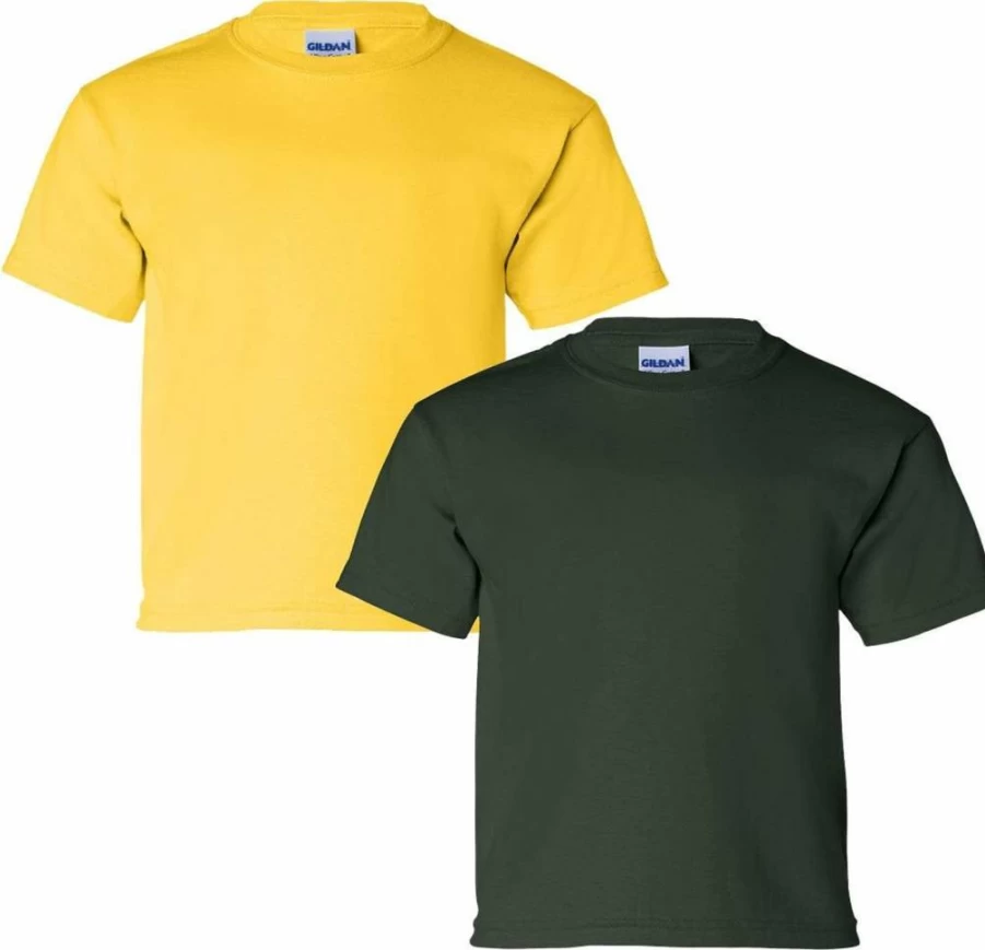 Gildan G2000B Youth Ultra Cotton T-Shirt Multipack - Soft Comfortable Kids Tees, Bulk Assorted Colors