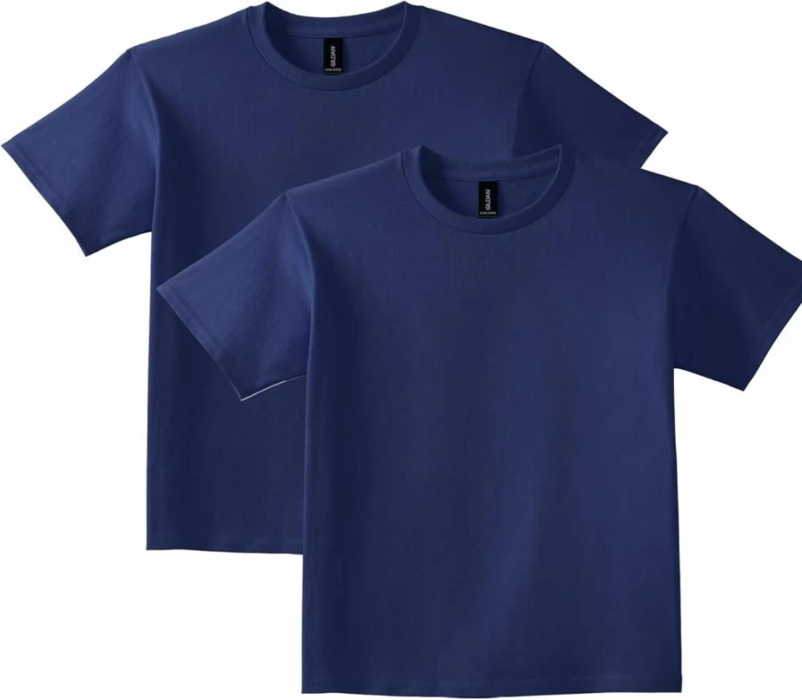 Gildan G2000B Youth Ultra Cotton T-Shirt Multipack - Soft Comfortable Kids Tees, Bulk Assorted Colors