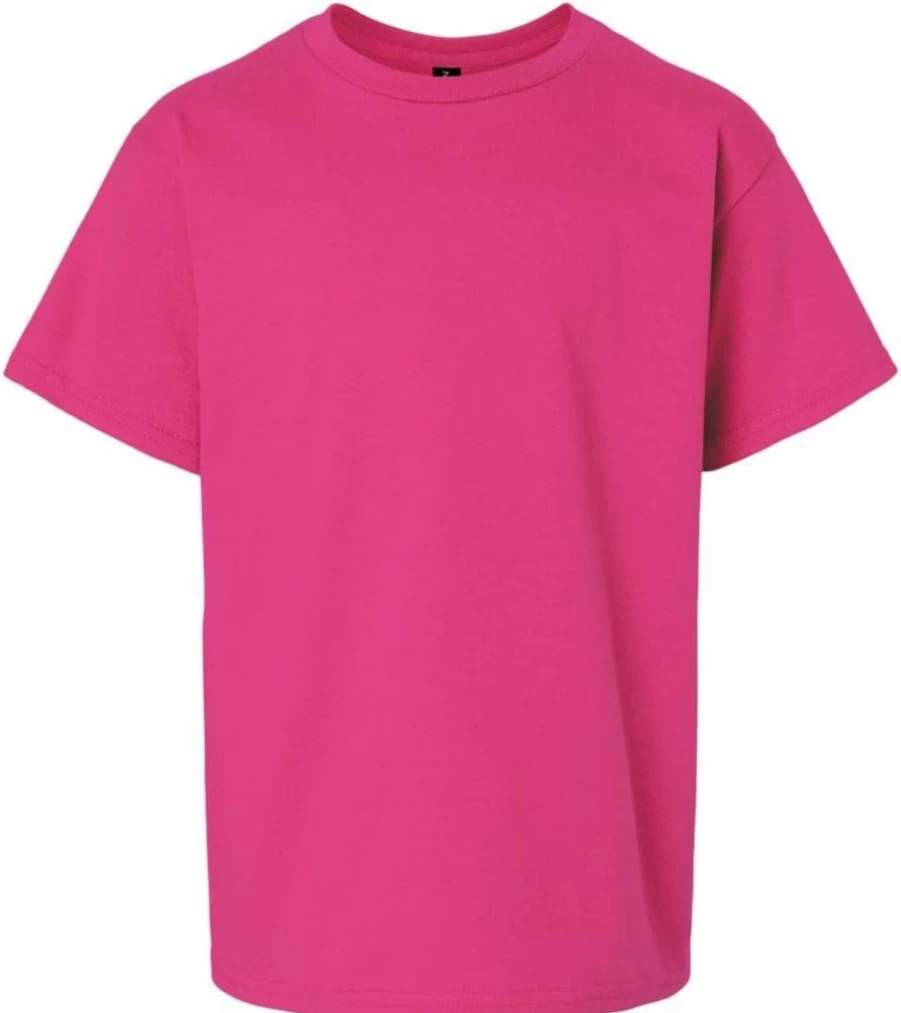 Gildan G5000B Youth Heavy Cotton T-Shirts 2-Pack, Comfortable Kids Tees for Everyday Wear