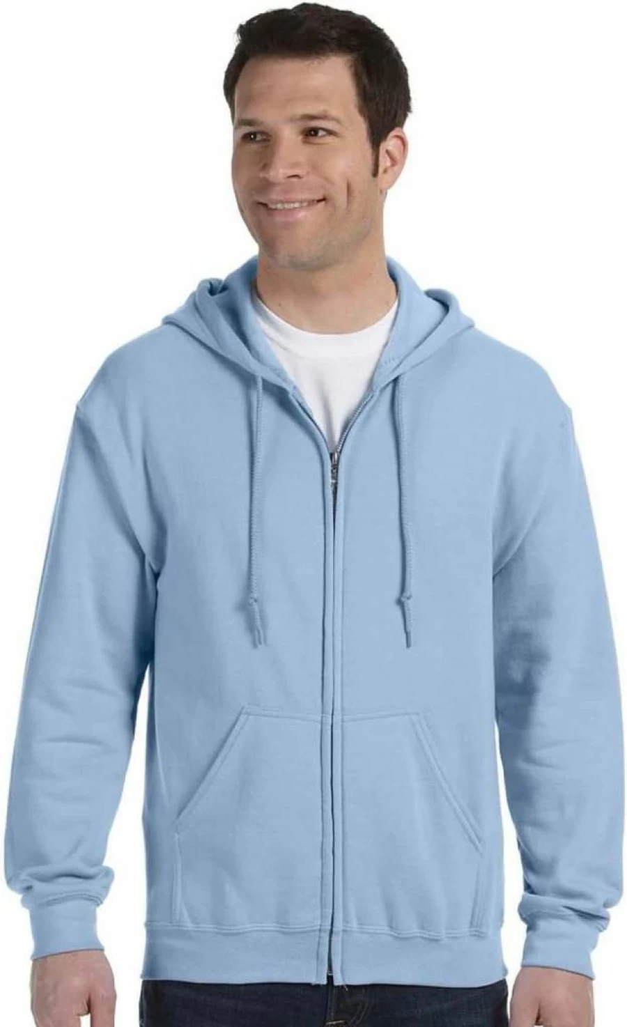 Gildan Men's Heavy Blend Full Zip Hoodie - Soft Cotton Fleece Sweatshirt with Front Pouch Pocket