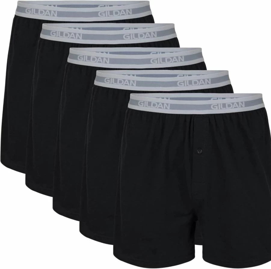 Gildan Men's Cotton Boxer Briefs Multipack - Soft Breathable Underwear for Comfort & Durability