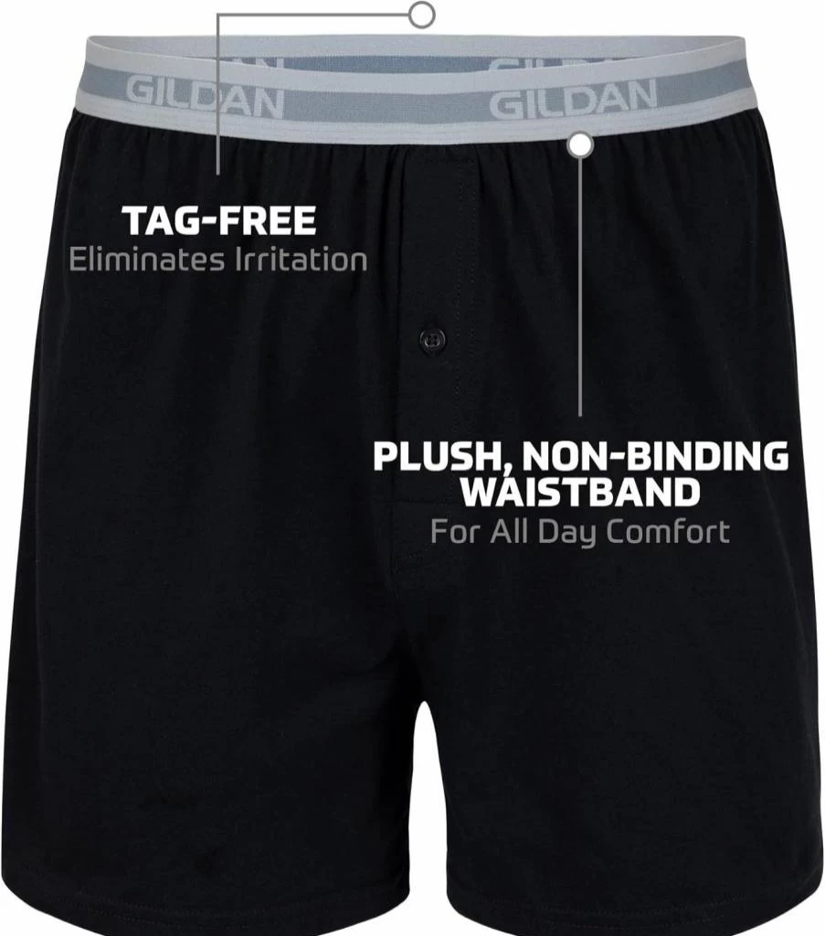 Gildan Men's Cotton Boxer Briefs Multipack - Soft Breathable Underwear for Comfort & Durability