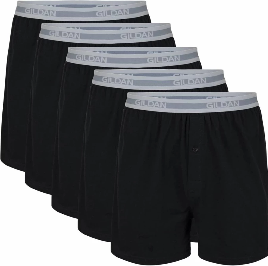 Gildan Men's Cotton Boxer Briefs Multipack - Soft Breathable Underwear for Comfort & Durability