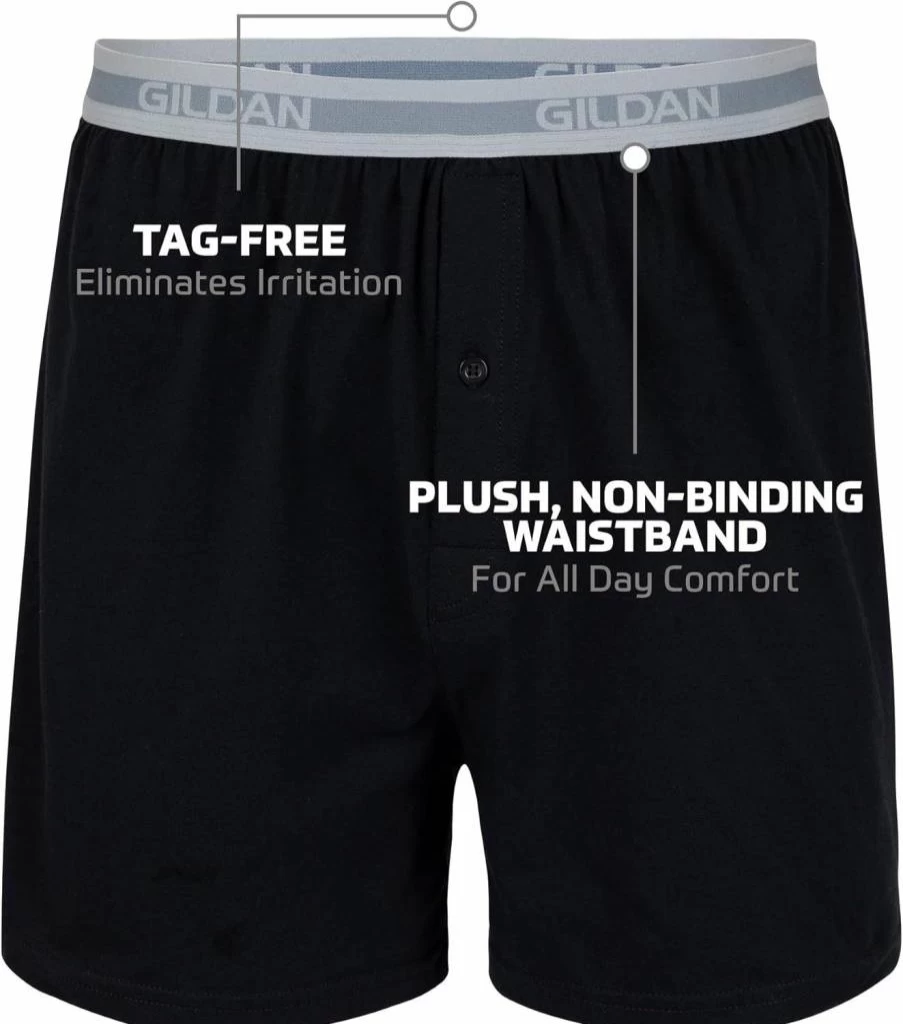 Gildan Men's Cotton Boxer Briefs Multipack - Soft Breathable Underwear for Comfort & Durability