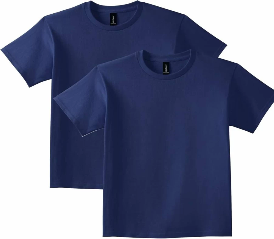 Gildan G2000B Youth Ultra Cotton T-Shirt Multipack - Soft Comfortable Kids Tees, Bulk Assorted Colors