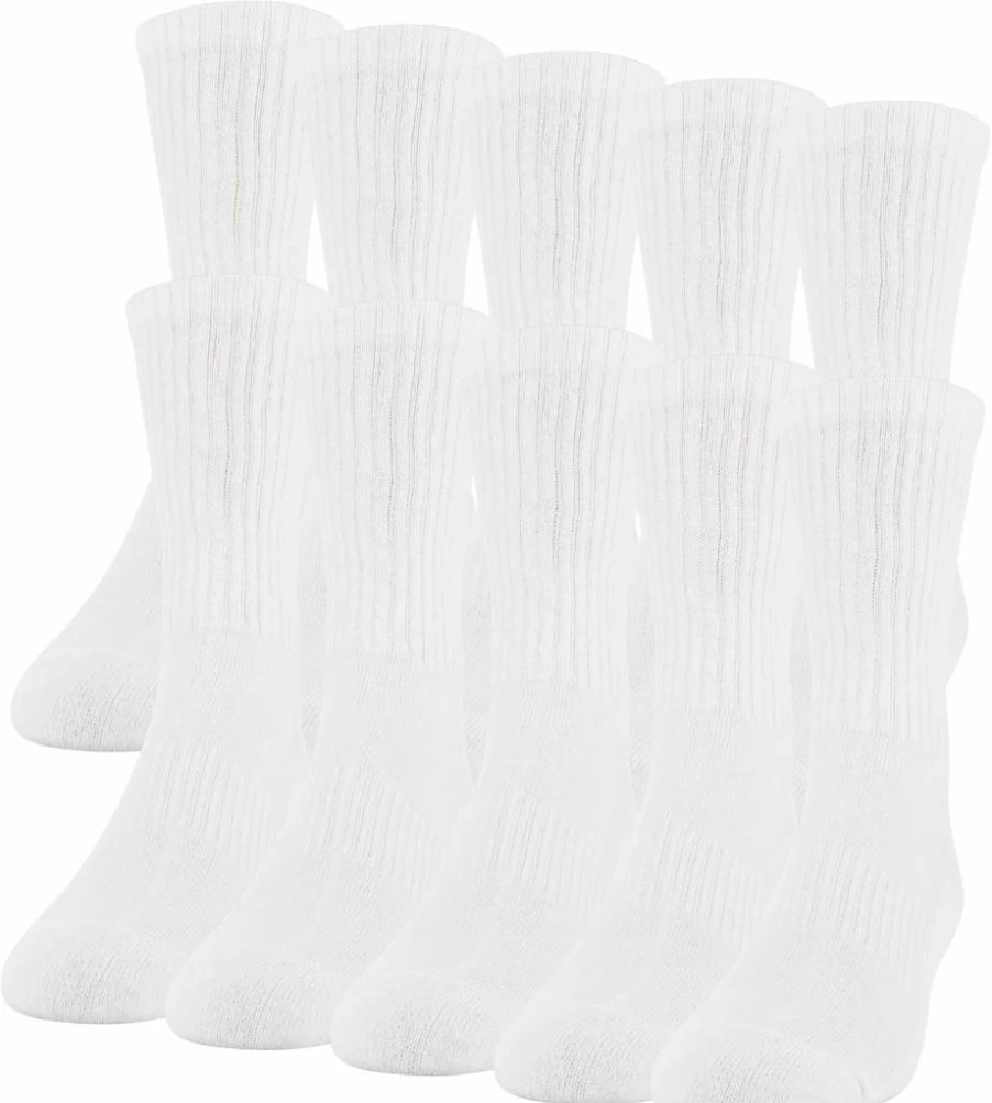 Gildan Men's Cotton Crew Socks 10-Pack - Soft Comfort Athletic Socks for Daily Wear
