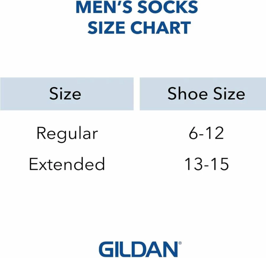 Gildan Men's Comfortable Polyester Crew Socks 12-Pack - Half Cushion for All-Day Support