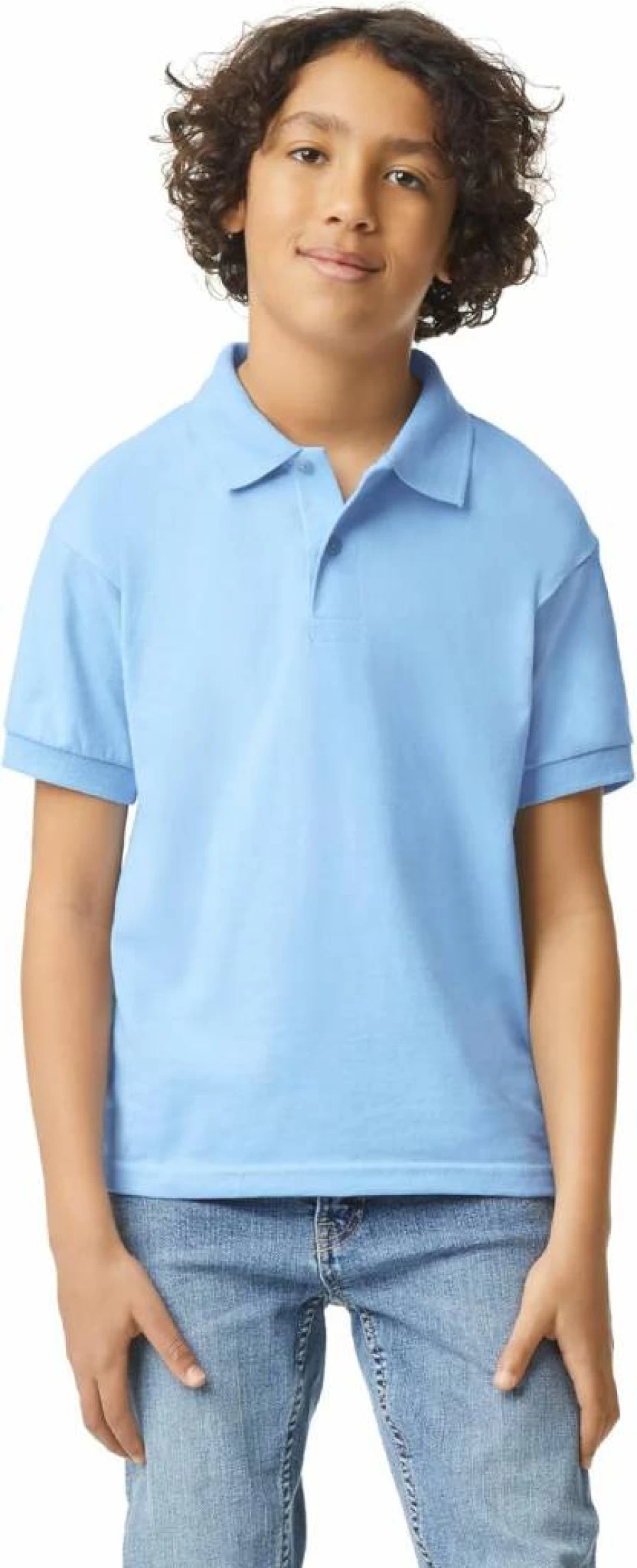 Gildan Kids' 3-Pack Short Sleeve Polo Shirts, Style G8800B, Moisture-Wicking DryBlend Fabric for Boys & Girls